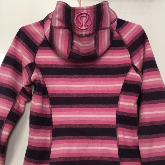 Lululemon Scuba Hoodie Purple Pink Striped - Picture 6 of 7
